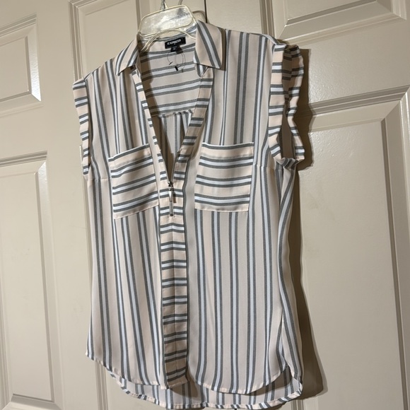 Express Tops - Express xs striped zipper top